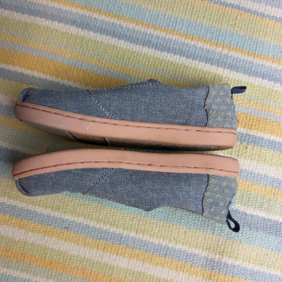 ⭐ Toms Blossom Slub Chambray shoes size 10 - Picture 6 of 9